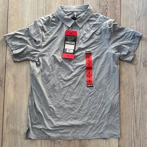 Men’s Medium Kirkland Signature Gray Performance Polo Shirt